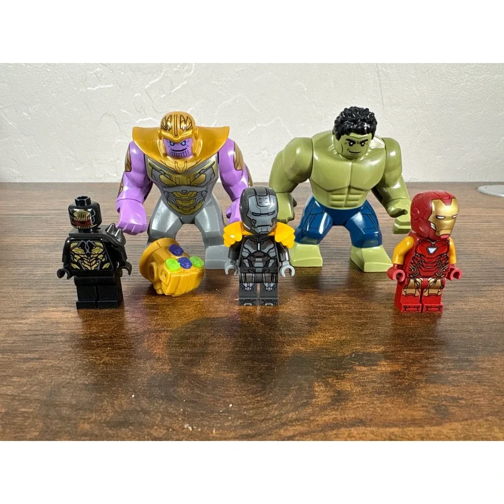 Marvel Avengers Minifigure Lot Thanos Hulk Iron Man War Machine Outrider 5pc Set